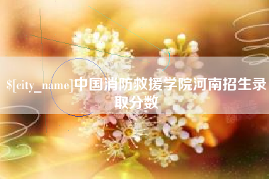 普洱中国消防救援学院河南招生录取分数