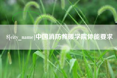 普洱中国消防救援学院体能要求