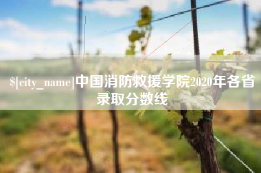 普洱中国消防救援学院2020年各省录取分数线
