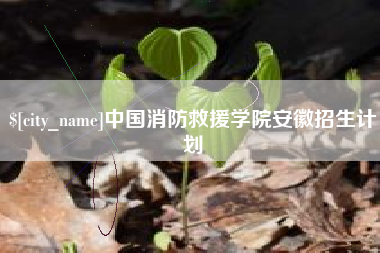 普洱中国消防救援学院安徽招生计划