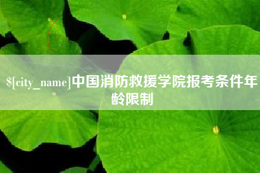普洱中国消防救援学院报考条件年龄限制