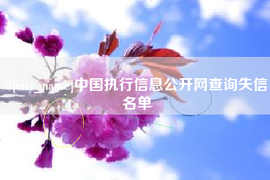 普洱中国执行信息公开网查询失信名单