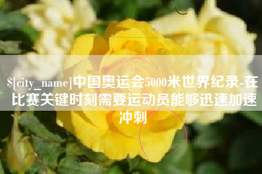 普洱中国奥运会5000米世界纪录-在比赛关键时刻需要运动员能够迅速加速冲刺