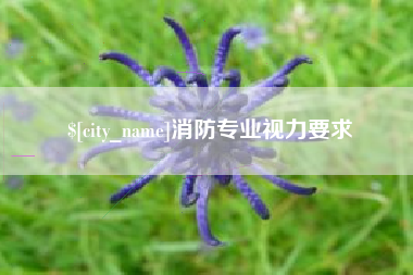 普洱消防专业视力要求