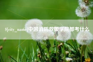 普洱中国消防救援学院都考什么