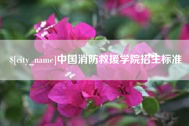 普洱中国消防救援学院招生标准