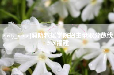 普洱消防救援学院招生录取分数线2020福建