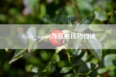 普洱九宫格技巧口诀